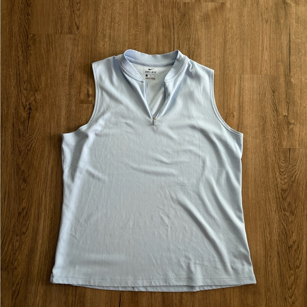 Nike Women's Light Blue Sleeveless Top